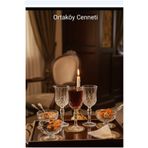 ORTAKÖYCENNETİ Kristal Desenli Şık 150 ml Ayaklı Cam Bardak – 6’lı Set | Su, Meşrubat, Tatlı Sunum Bardağı 150 cc