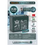 ORTEC 12V 24Ah Derin Döngülü Jel Akü - Uzun Ömürlü Güneş Enerjisi ve Engelli Aracı Aküsü