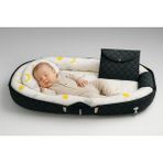 Orthomatt Babynest Taşınabilir Bebek Yuvası - Siyah - Beyaz