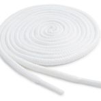 OrthoStep Yuvarlak Atletik Ayakkabı Bağcığı 2 Çiftli Paket - ABD'de Üretilmiştir, Beyaz, 45" (114 cm)