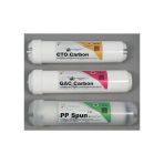 Ortimax 3'Lü Inline Filtre Seti Pp Sediment + Gac Karbon + Cto Karbon Su Arıtma Filtresi