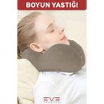 Ortopedik Boyun Yastığı Visco Boyun Destekli Seyahat Hipoalerjik Yastık 8 Farklı Renk - 28 x 28 cm - Krem