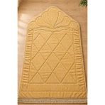 Ortopedik Diz Ağrıtmayan Kapitone Hediyelik Çeyizlik Seccade 1cm Sünger 65 x 120 Ebat - Bej - 65 x 120 cm