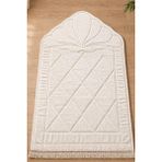 Ortopedik Diz Ağrıtmayan Kapitone Hediyelik Çeyizlik Seccade 1cm Sünger 65 x 120 Ebat - Krem - 65 x 120 cm