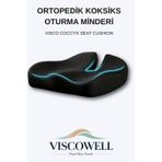 Ortopedik Koksiks Oturma Minderi Oturma Simidi Koltuk Sandalye Minderi Kuyruk Sokumu Yastığı - Siyah