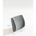 Ortopedik Sünger Bel Yastığı Ofis Araba Koltuk Yastığı Bel Destek Minderi 35X34X12 cm - 35 x 34 cm - Gri