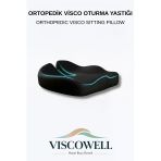 Ortopedik Visco Oturma Yastığı Koltuk Sandalye Minderi Kuyruk Sokumu Yastığı Siyah