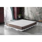 Ortopedik Visco Süngerli Yatak BED-01 | Organik Bamboo Kumaş, Beyaz-Kahverengi - 180 x 200 cm