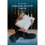 Ortopedik Visco Yastık | Anti-Horlama Uyku Yastığı 55X40X12/10 Mavi - Açık Mavi