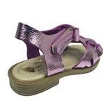 Ortopedika Turkuaz Bebe Kız Çocuk Sandalet Pembe Simli Cırtlı% 100 Deri Ortopedik HT Taban (Pembe / 21)
