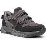 Ortopedikal 3880 Rakerplus Hakiki Deri Koyu Gri Siyah Çocuk Sneakers Spor Ayakkabı Cırtlı