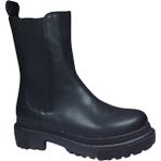 Ortopedikal al Womenly Style 2004 Kadın Siyah Lastikli Bot Suni Deri