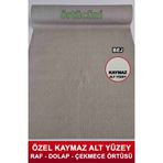 Örtücüm Dolap İçi Raf Örtüsü Kaymaz Kaydırmaz Pvc Buzdolabı Çekmece Çok Amaçlı Mutfak Düz Bej Desenli