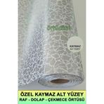 Örtücüm Kaydırmaz Pvc Dolap İçi Raf Örtüsü Buzdolabı Çekmece Kaymaz Çok Amaçlı Mutfak Gri Taş Kaymaz