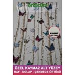 Örtücüm Kaymaz Kaydırmaz Pvc Dolap İçi Raf Örtüsü Buzdolabı Çekmece Kaymaz Çok Amaçlı Mutfak Kelebek Desenli
