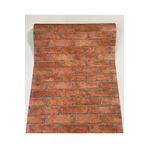 Örtücüm Turuncu Tuğla Duvar Desenli Kendinden Yapışkanlı Folyo Kağıt Kaplama 45 Cm X 5 Metre