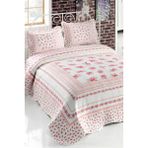 Örtüm Mila Çift Kişilik Kapitone Yatak Örtüsü Takımı - Pudra - Pembe - 250 x 260 cm