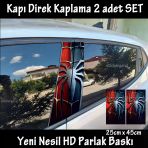 Örümcek Oto Kapı Sticker 2Li Sağ Sol Kapı Direk İçin Folyo Kaplama - Tuning Modifiye Görünüm