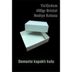 Örün Matbaa 10 Adet 11x13x4cm Beyaz Hediyelik Karton Kutu Yılbaşı'na Sevgiliye Takı Kutusu Demonte Sevk