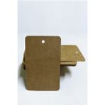 Örün Matbaa 100 Adet 5,2 x 8,4 cm Baskısız Kart Kartvizit Not Kartı Hediye Notu Oval Köşeli Delikli - Kraft