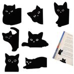 Oruola 7 adet manyetik ayraç, siyah sevimli kedi kitap ayraç, öğretmenler, öğrenciler, kitap severler, erkekler ve kadınlar için, çocuklar, yer imi hediye