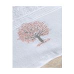 Orva Nakışlı %100 Pamuk 2'Li El Havlusu - Beyaz - 30X45 Cm