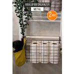Orvila 2li Asılabilir Havlupan Düzenleyici Banyo Havluluk Kurutma Sepeti Tuvalet Kağıdı Organizeri