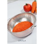 Orvila Metal Kulplu Paslanmaz Çelik Süzgeç 26 Cm | Makarna - Pirinç - Bulgur