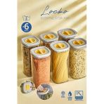 Orvila Orvila 6X Adet Şeffaf Locko Sızdırmaz Saklama Kabı 2Lt & Erzak Kabı