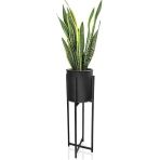 Orvila Orvila Siyah Dekoratif Ayaklı Metal Çiçeklik | 72Cm Saksılık
