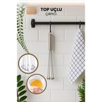 Orvila Paslanmaz Çelik Top Uçlu Çırpıcı - Sos Karıştırıcı - Kek Yumurta Çırpıcı - Krom Saplı