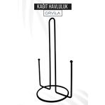 Orvila Rulo Kağıt Havluluk - Paslanmaz Metal Siyah Peçetelik