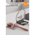 Orvila Tencere Kapak Tutucu ve Kepçe Altlığı - Kaşıklık - Çok Renkli