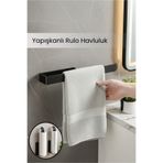 Orvila Yapışkanlı Duvar Tipi Metal Havluluk – Modern Kağıt Havlu Tutucu - Havlu Askısı