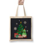 Orville The Duck Around The Christmas Tree Bez Çanta Uzun Saplı - Açık Bej - 40 X 40