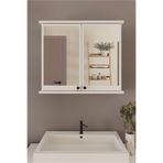 Orysa Design AD-1 Banyo Dolabı, 2 Kapaklı Beyaz Lavabo Üstü Aynalı Banyo Dolabı, Çok Amaçlı Dolap