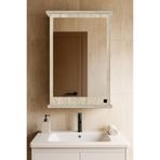 Orysa Design AD-2 Banyo Dolabı, Tek Kapaklı Lavabo Üstü Aynalı Banyo Dolabı - Traverten