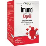 Orzax İmunol 40 Kapsül Güçlü Formül Beta Glukan 1,3/1,6 ve C Vitamini ile Yorgunluğu Azaltır