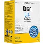 Orzax Ocean 20 ml D3 K2 Vitamin Damla Yetişkin Kullanıma Uygun Takviye Edici Gıda - 1