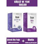 Orzax Ocean Biotin 5000 mcg 60 Kapsül + Ocean Çörek Otu Yağı 1000 mg 60 Kapsül
