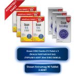 Orzax Ocean D3K2 Damla 20 ml 2'li Set (Toplam 6 Adet 20ML) + Ocean Extramag 90 Tablet 3 Adet - Aromasız