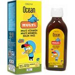 Orzax Ocean Multivitamin & Balık Yağı Şurup Ballı - Portakal Aromalı 150 ml (4 Adet)