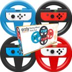 Orzly -"Orzly Direksiyon Simidi Mary's Nintendo Switch Versiyonu için Dört Paket - Direksiyon Simidi Temel Ayarı 4x Direksiyon Simidi Denetimi (1x Mavi + 1x Kırmızı + 2x Siyah) (Konsol ve Sevinç -Cons dahil değildir) içerir"