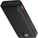 OS-Baseus Airpow Hızlı Şarj Power Bank 20000mAh 20W, Siyah (USB to Type-C 50cm Siyah kablo dahil)