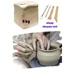 O&S Oyun ve Sanat Eğlen-Üret 5 kg Seramik Hamuru Seti, Kil Çamuru ebeşuar, oyun hamuru seti, havayla kuruyan kil çamur seramik