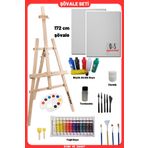 O&S Oyun ve Sanat Eğlen-Üret Lüks Resim Başlangıç Seti 2-şövale (ŞÖVALYE), Tuval (TUAL SETİ), Ressam Akrilik Yağlı Boya Seti