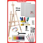 O&S Oyun ve Sanat Eğlen-Üret Lüks Resim Başlangıç Seti 3-şövale (şövalye), Tuval (tual Seti), Ressam Akrilik Yağlı Boya Seti