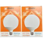 Osaka 15W (100W) 3000K (Günışığı) E27 Duylu G95 LED Glop Ampul (2 Adet) - Gün Işığı