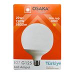 Osaka 20W (120W) 3000K (Sarı Işık) E27 Duylu (Kalın Duy) Glop Led Ampul