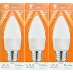 Osaka (3 Adet) Osaka 7W (50W) 3000K (Sarı) E27 Duylu (Kalın Duy) Mum LED Ampul